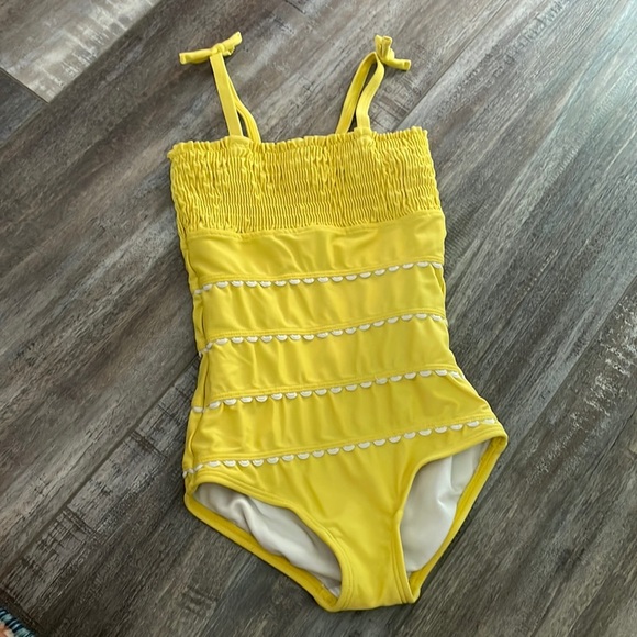 Hanna Andersson Yellow Smocked Swimming Suit 3 Years - Picture 1 of 4